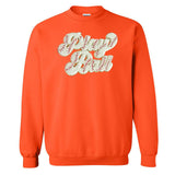 Play Ball Letter Patch Crewneck Sweatshirt from United Monograms