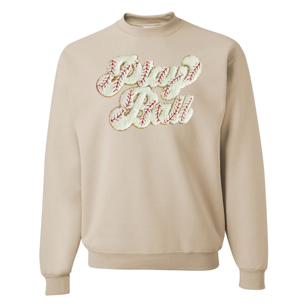 Play Ball Letter Patch Crewneck Sweatshirt from United Monograms