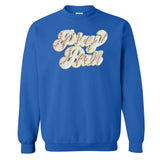 Play Ball Letter Patch Crewneck Sweatshirt from United Monograms