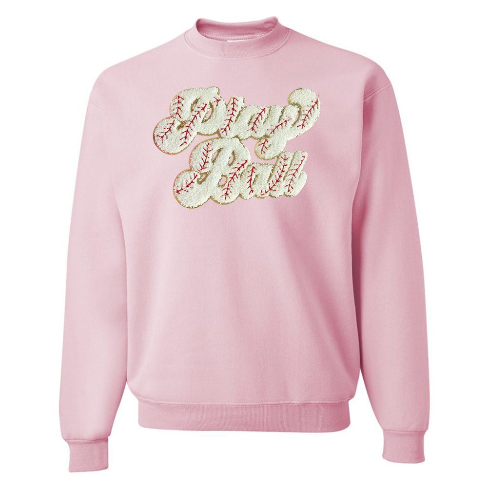 Play Ball Letter Patch Crewneck Sweatshirt from United Monograms