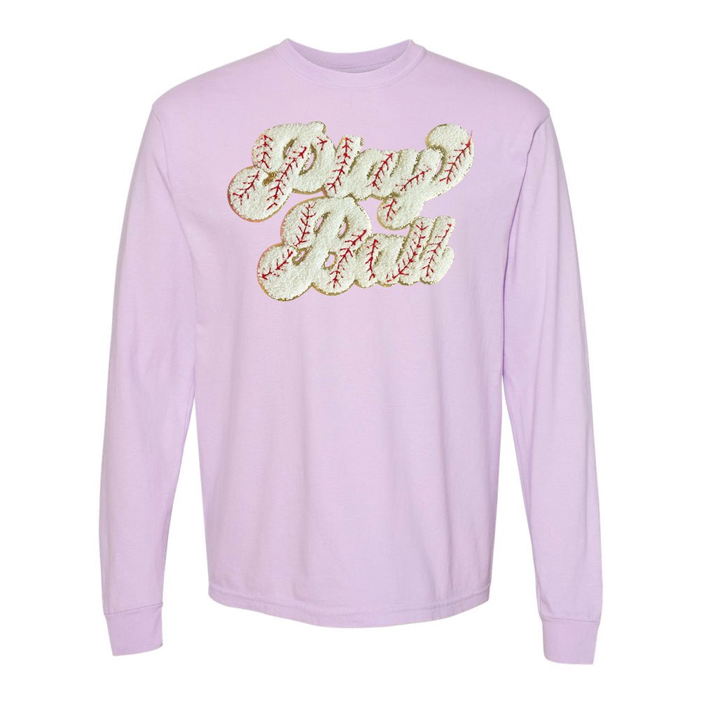 Play Ball Letter Patch Long Sleeve T-Shirt from United Monograms