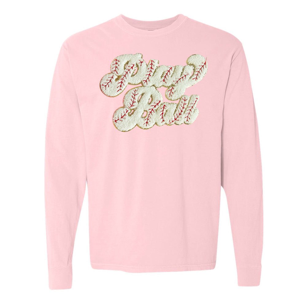 Play Ball Letter Patch Long Sleeve T-Shirt from United Monograms