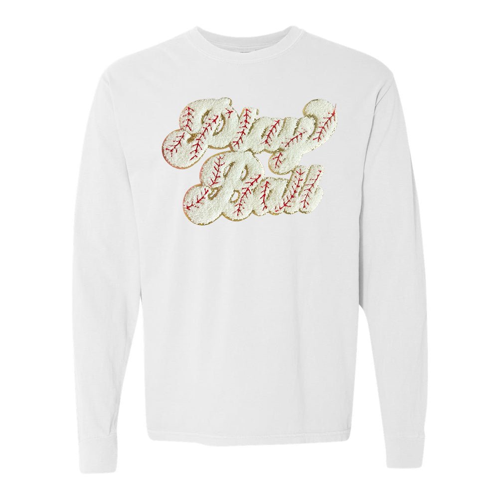 Play Ball Letter Patch Long Sleeve T-Shirt from United Monograms