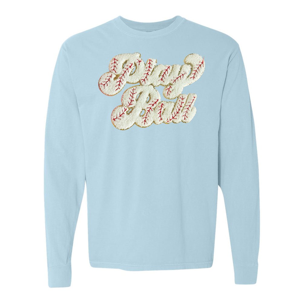 Play Ball Letter Patch Long Sleeve T-Shirt from United Monograms