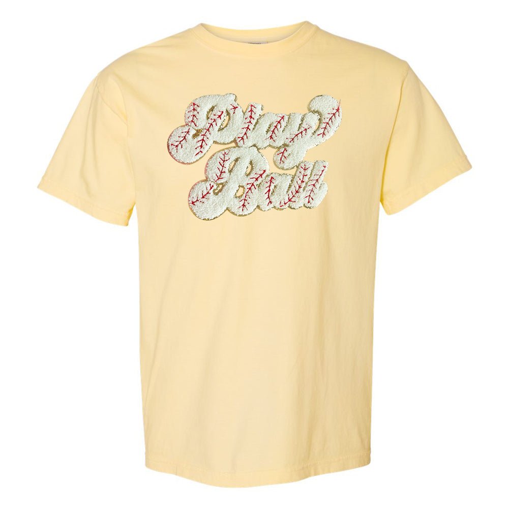 Play Ball Letter Patch T-Shirt from United Monograms