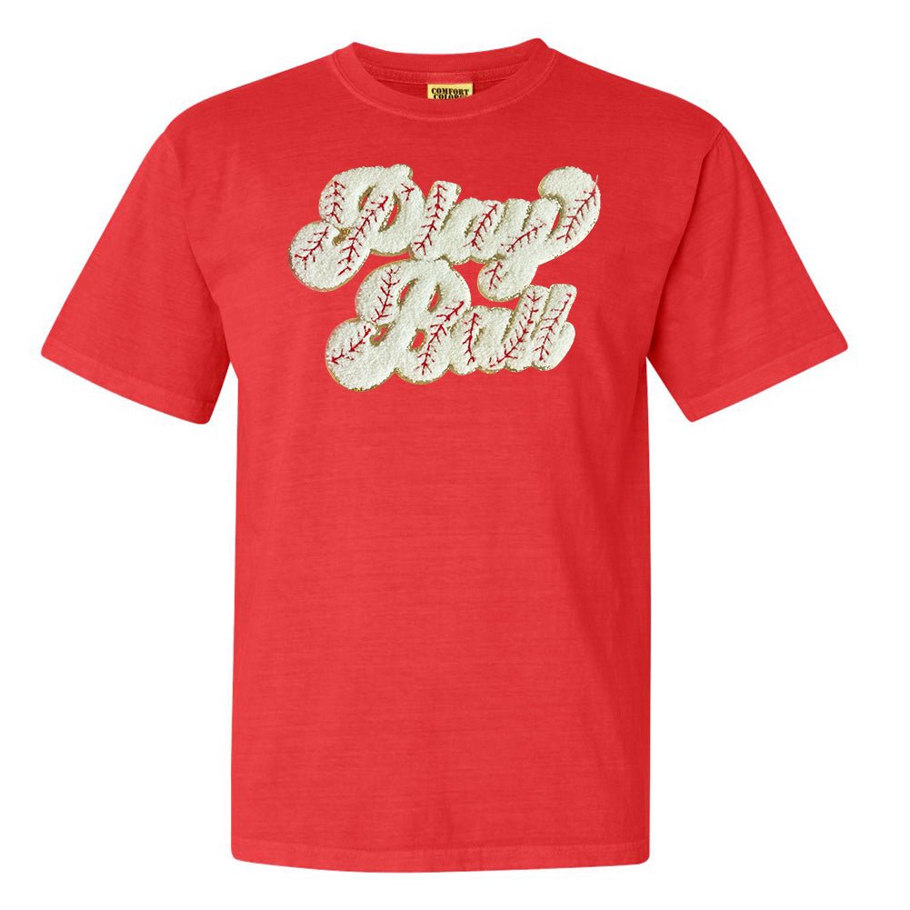 Play Ball Letter Patch T-Shirt from United Monograms