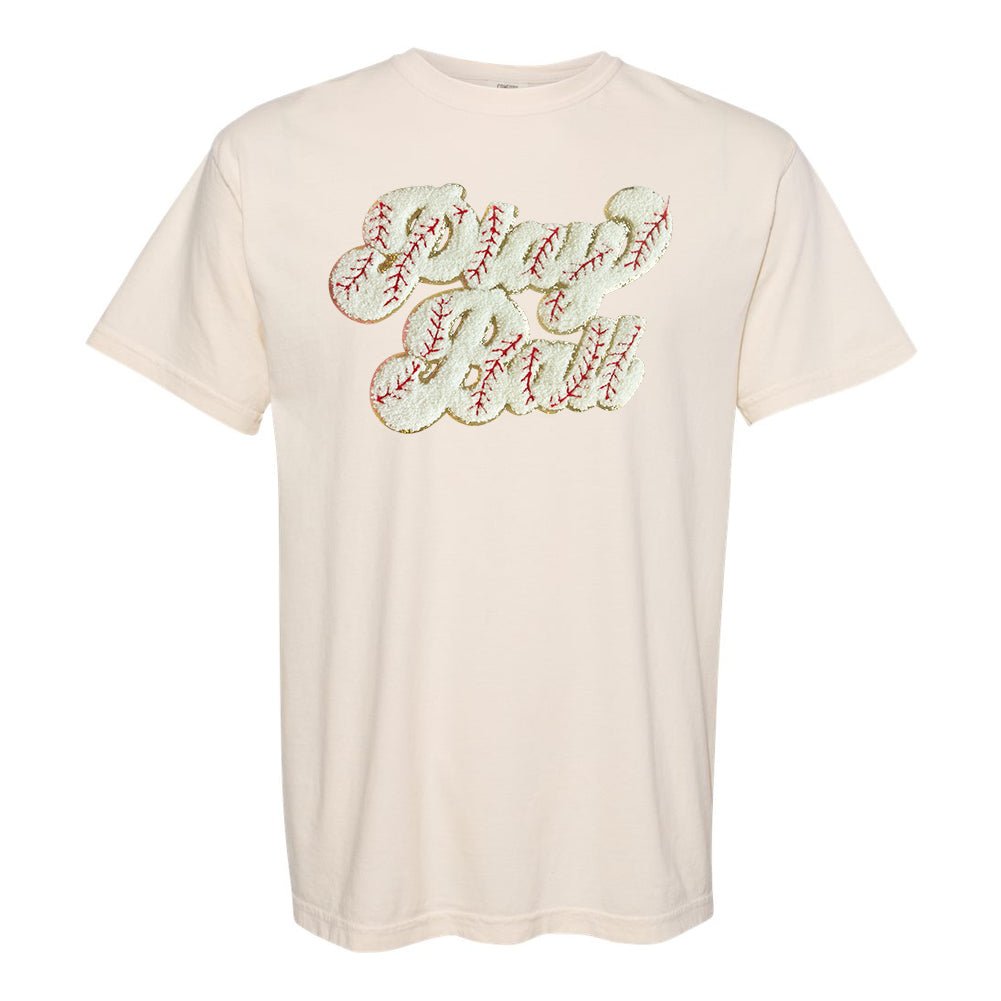 Play Ball Letter Patch T-Shirt from United Monograms