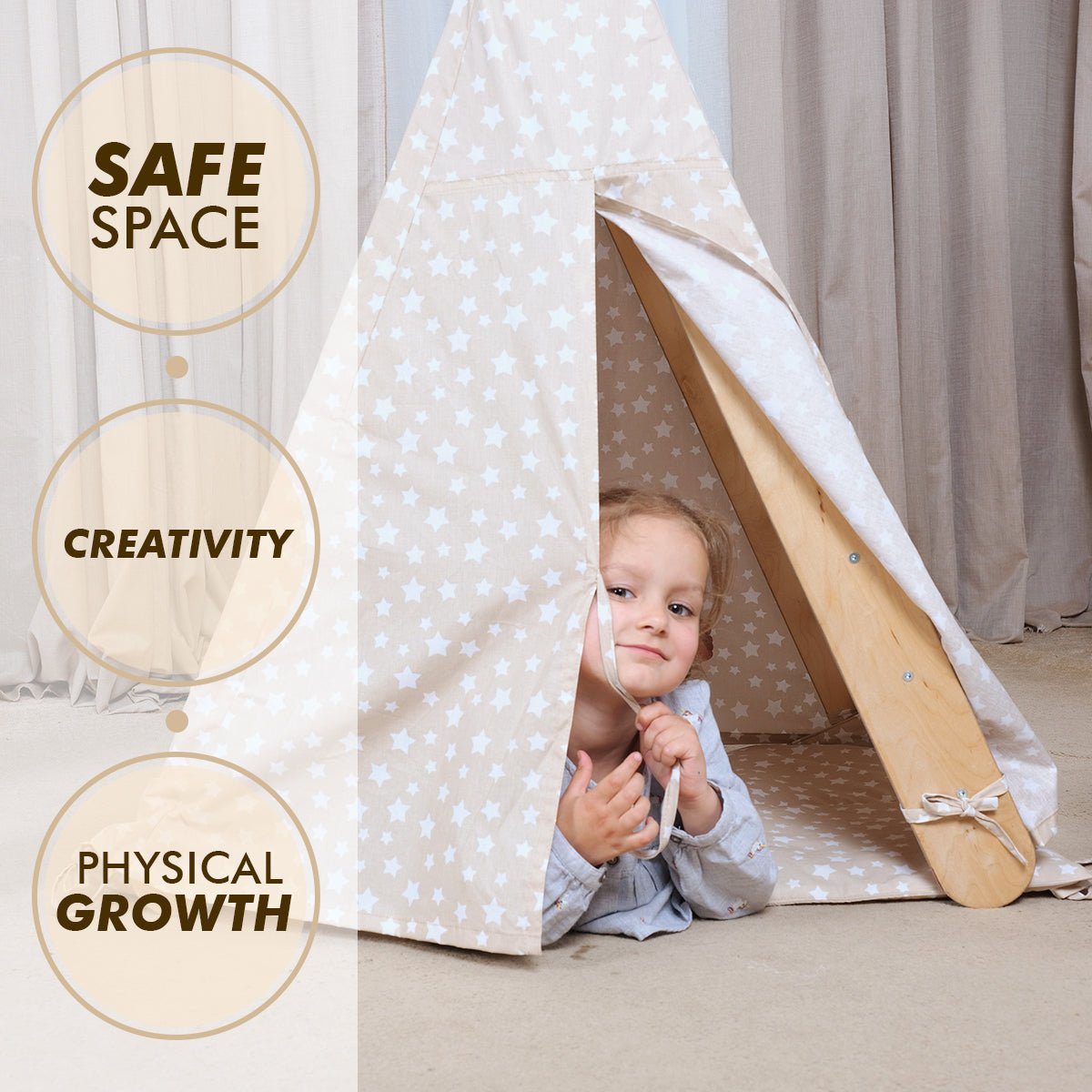 Play Tent Cover with Mat for Climbing Triangle Ladder from Goodevas