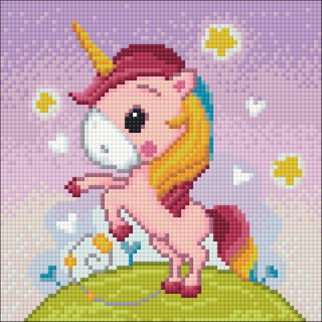 Playful Unicorn CS2531 7.9 x 7.9 inches Crafting Spark Diamond Painting Kit from Wizardi