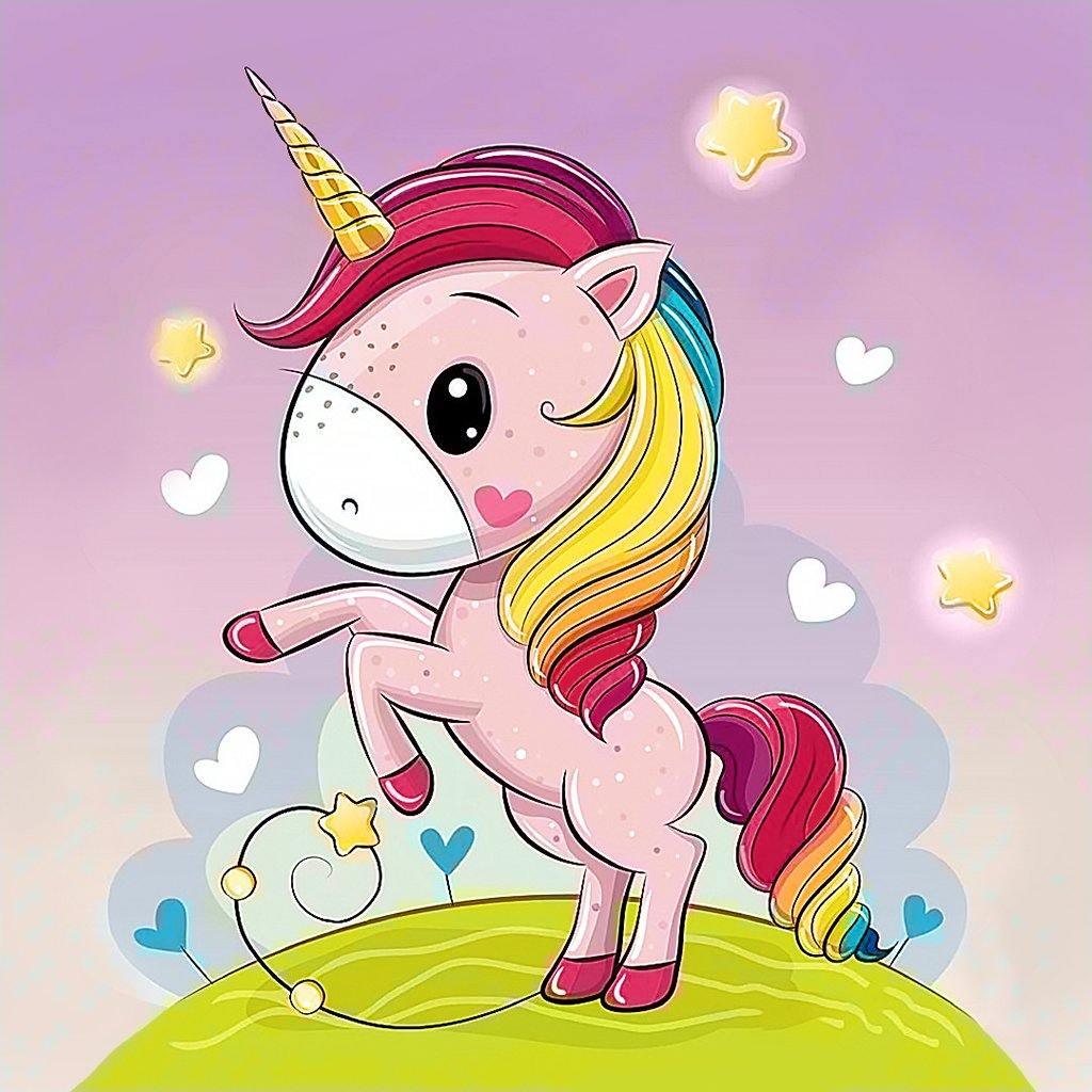 Playful Unicorn CS2531 7.9 x 7.9 inches Crafting Spark Diamond Painting Kit from Wizardi
