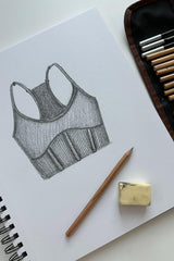 Plié Corset Crop Bralette - Cream from POPFLEX