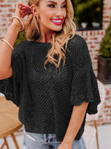 Black Crochet Blouse from MsDressly