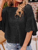 Black Crochet Blouse from MsDressly