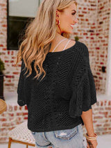 Black Crochet Blouse from MsDressly
