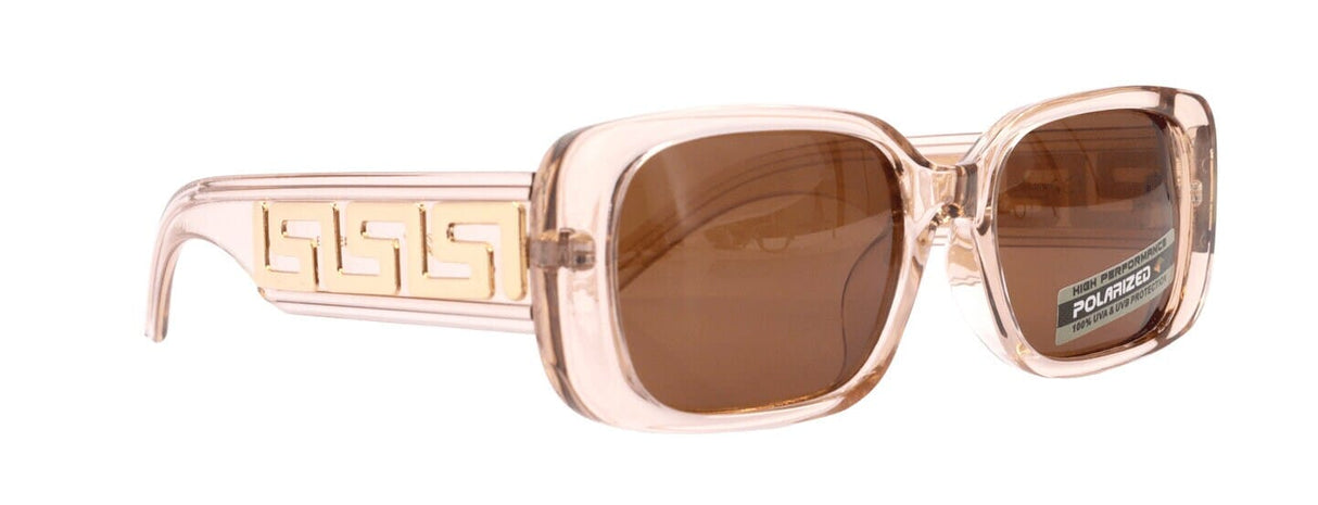 Chania Polarized Women Sunglasses, 1.1mm Polarized Brown Lenses, 100% UVA UVB Protection (Brown, Square)  NY Fifth Avenue From NY Fifth Avenue