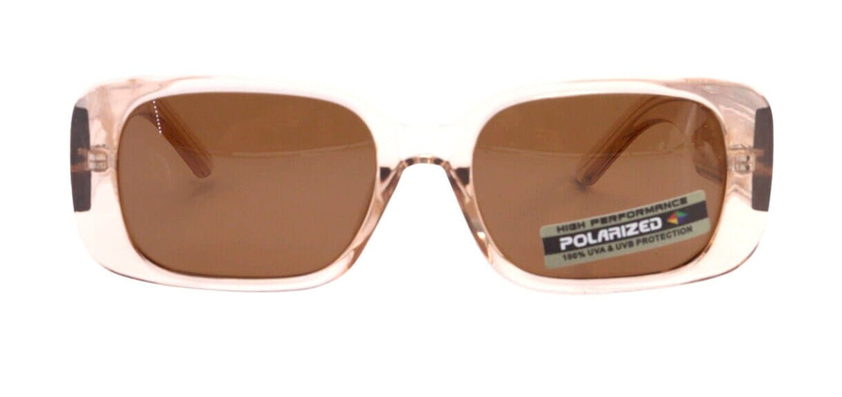 Chania Polarized Women Sunglasses, 1.1mm Polarized Brown Lenses, 100% UVA UVB Protection (Brown, Square)  NY Fifth Avenue From NY Fifth Avenue