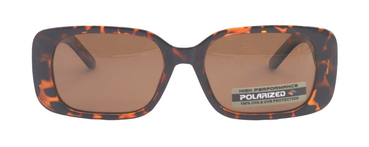 Chania Polarized Women Sunglasses, 1.1mm Polarized Brown Lenses, 100% UVA UVB Protection (Brown, Square)  NY Fifth Avenue From NY Fifth Avenue
