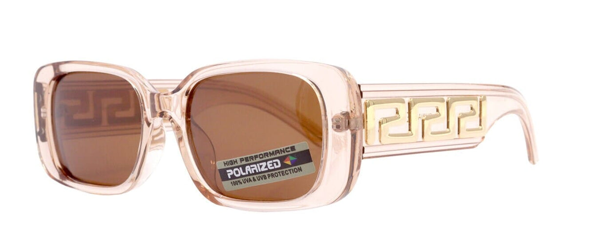 Chania Polarized Women Sunglasses, 1.1mm Polarized Brown Lenses, 100% UVA UVB Protection (Brown, Square)  NY Fifth Avenue From NY Fifth Avenue