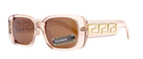 Chania Polarized Women Sunglasses, 1.1mm Polarized Brown Lenses, 100% UVA UVB Protection (Brown, Square)  NY Fifth Avenue From NY Fifth Avenue