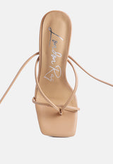Pole Dance Lace Up Block Heel Sandals from London Rag International