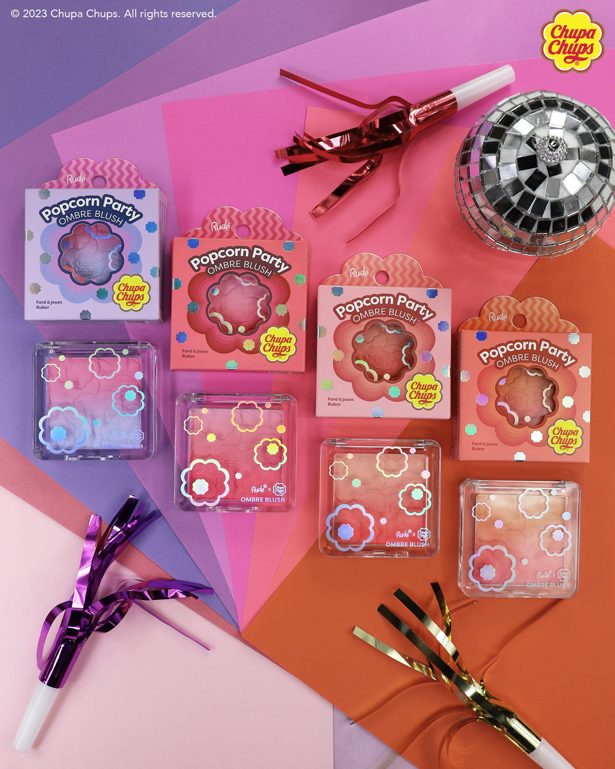 Chupa Chups Popcorn Party Ombre Blush From Rude Cosmetics