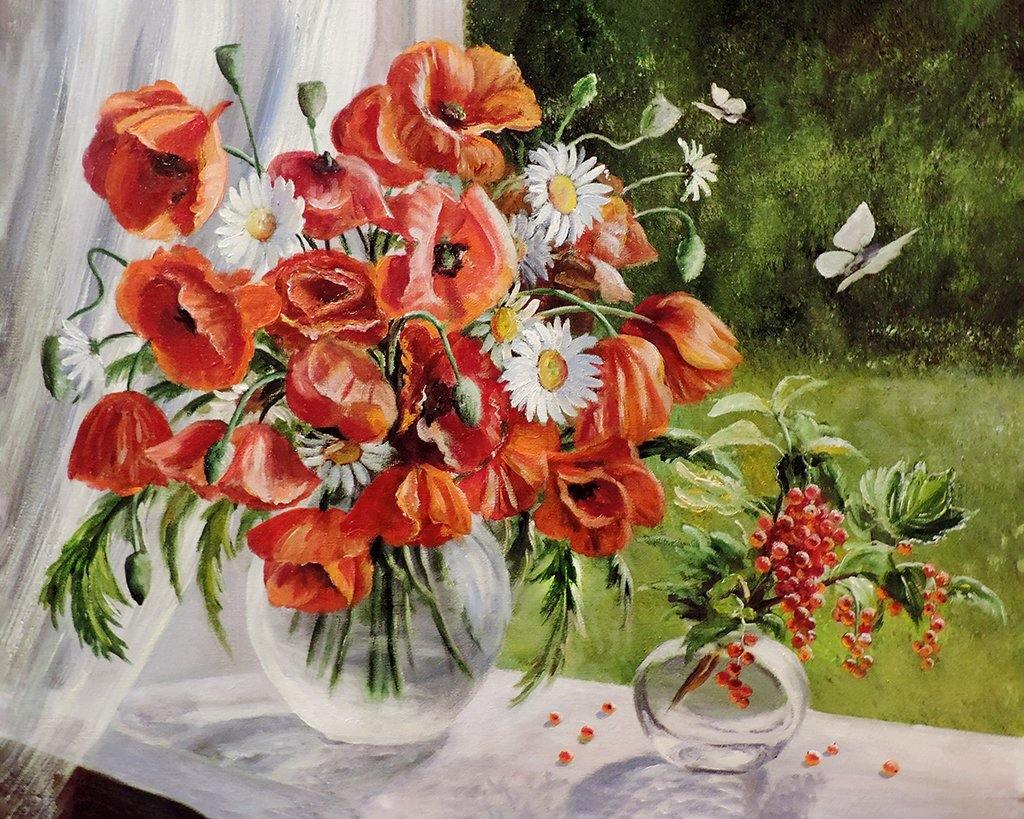 Poppies CS2621 19.7 x 15.8 inches Crafting Spark Diamond Painting Kit from Wizardi