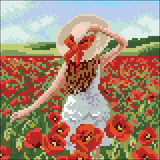 Poppy Field CS2627 7.9 x 7.9 inches Crafting Spark Diamond Painting Kit from Wizardi