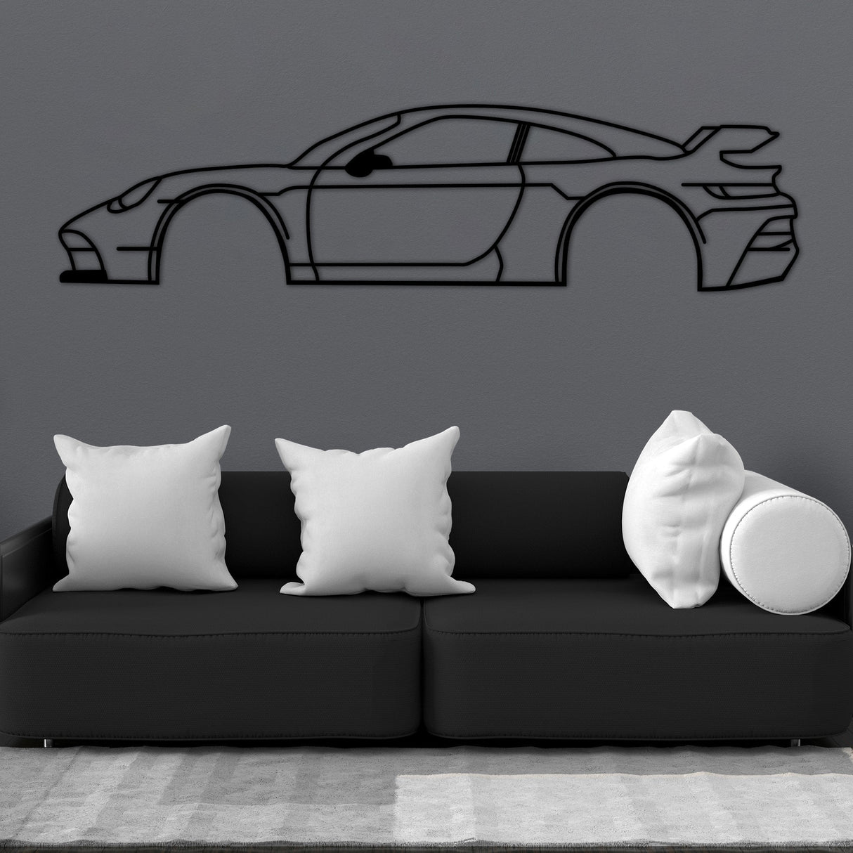 Porsche 911 GT3 RS Car Silhouette from VITAHOME DESIGN LLC