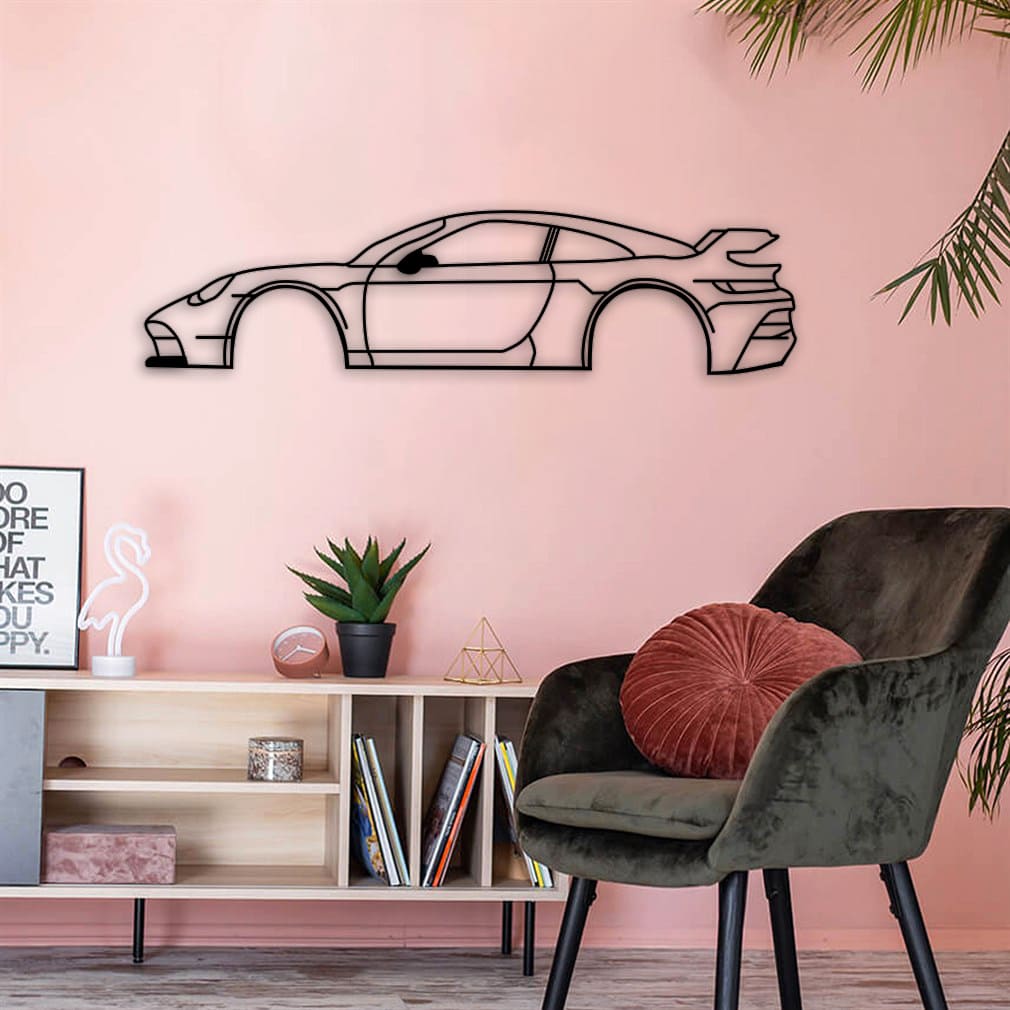 Porsche 911 GT3 RS Car Silhouette from VITAHOME DESIGN LLC