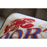 Portland, ME Hand-Embroidered Pillow by CatStudio from Quirks!