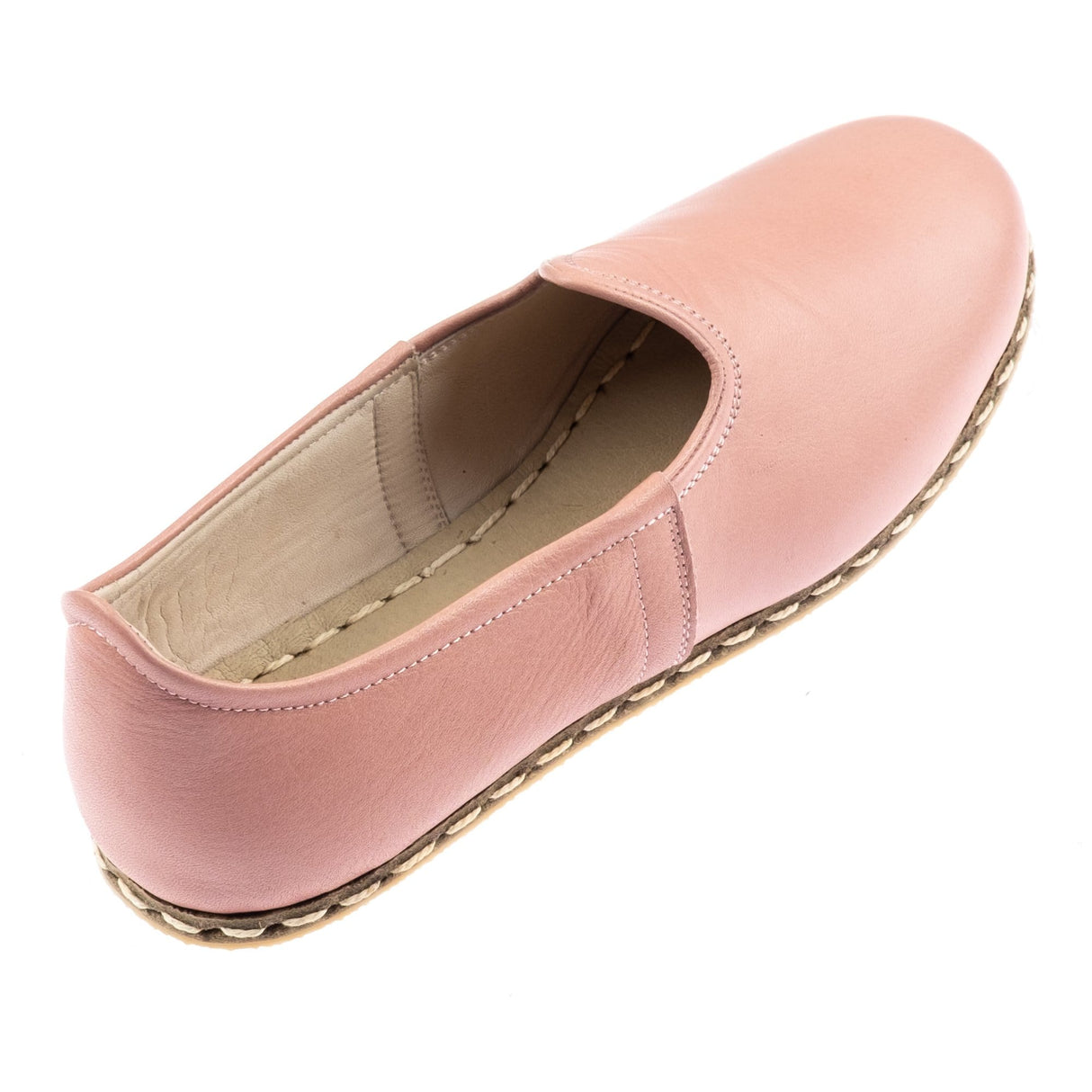 Men's Powder Pink Slip On Shoes from Atlantis Handmade Shoes