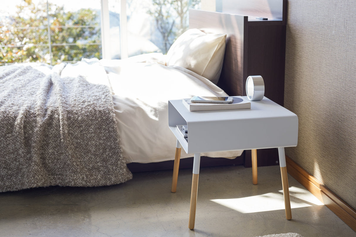 Storage Table - Two Sizes - Steel + Wood from Yamazaki Home