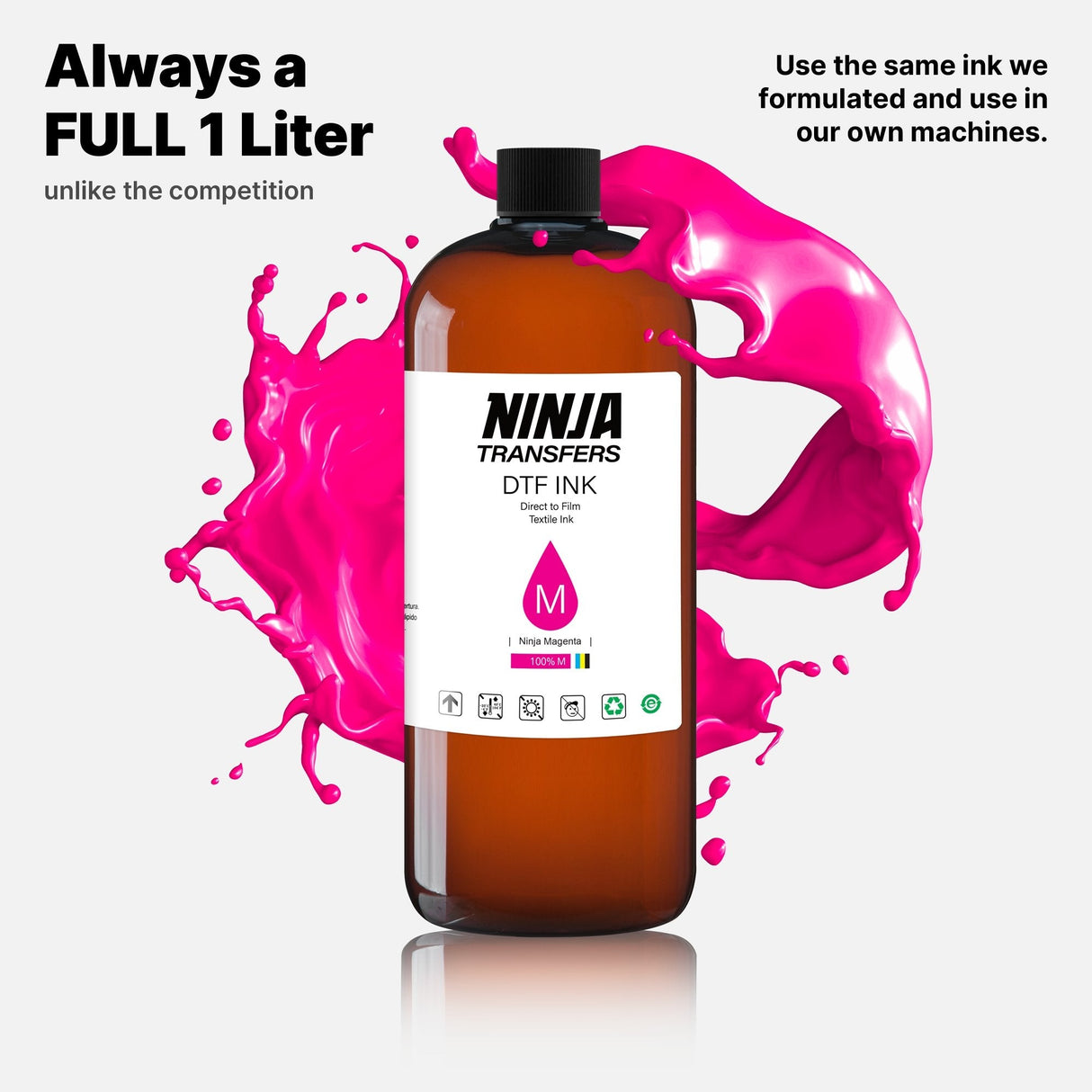 Premium DTF Ink 1 Liter from Ninja Transfers