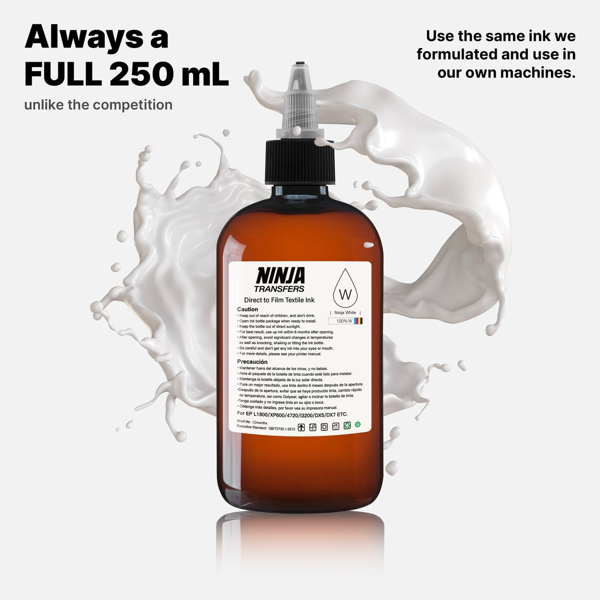Premium DTF Ink 250mL from Ninja Transfers