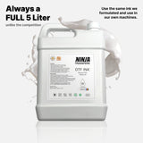 Premium DTF Ink 5 Liters from Ninja Transfers