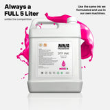Premium DTF Ink 5 Liters from Ninja Transfers