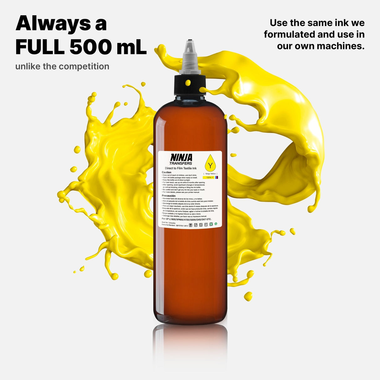 Premium DTF Ink 500mL from Ninja Transfers