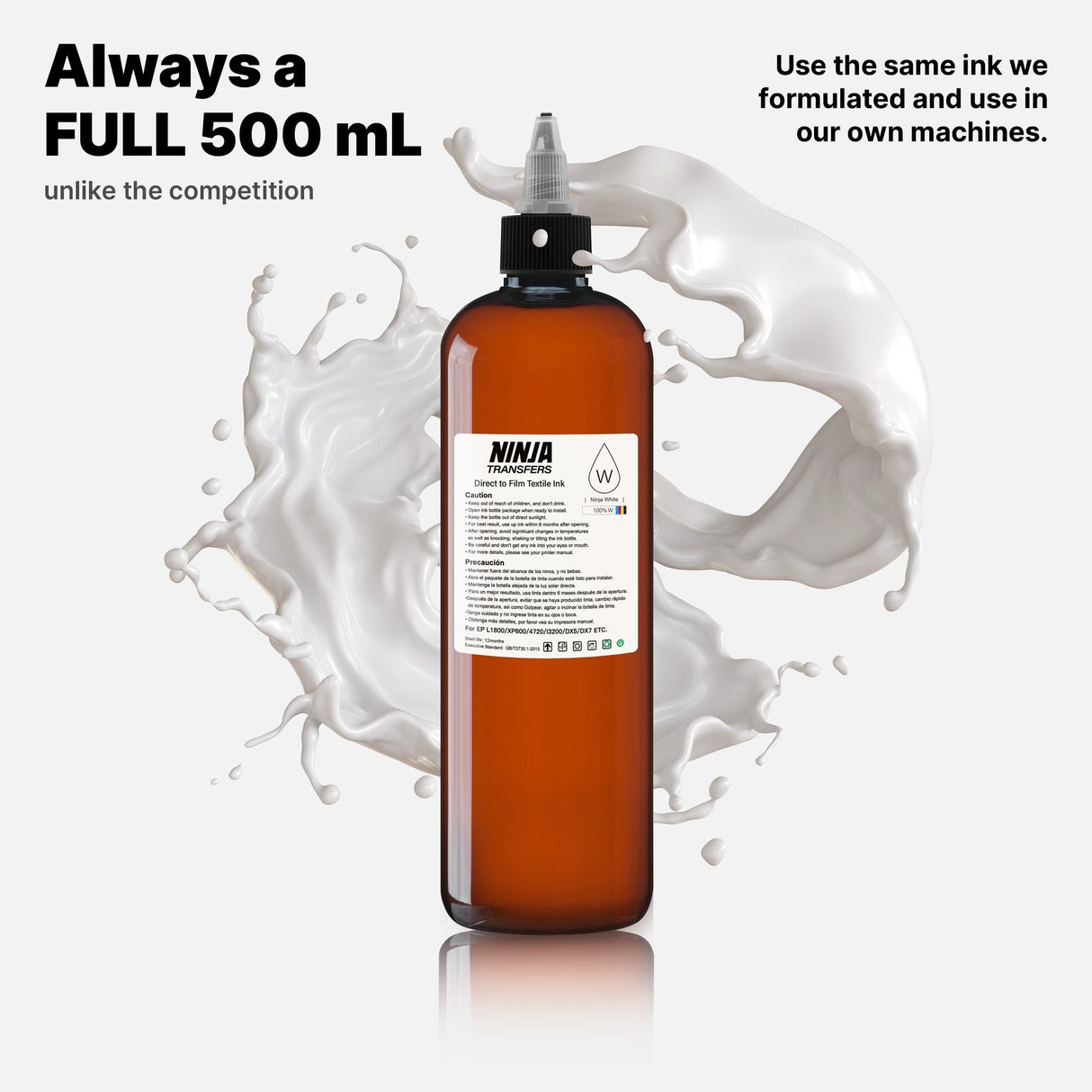Premium DTF White Ink from Ninja Transfers