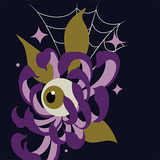 Arachnid's Bloom Crew Socks from FootClothes