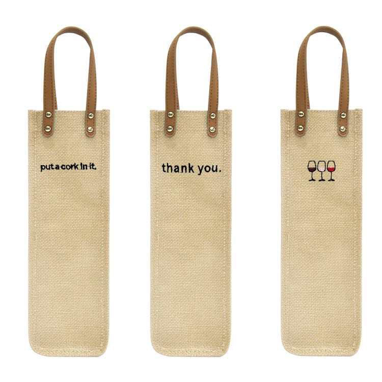 Gifted Canvas Reusable Wine Tote from Pretty Simple
