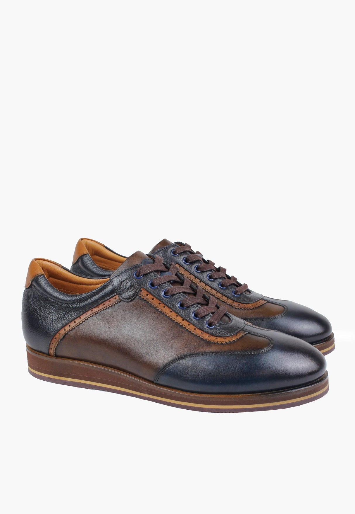 Princeton Sneaker Navy Brown from SEPOL Shoes