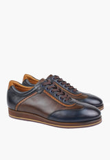 Princeton Sneaker Navy Brown from SEPOL Shoes
