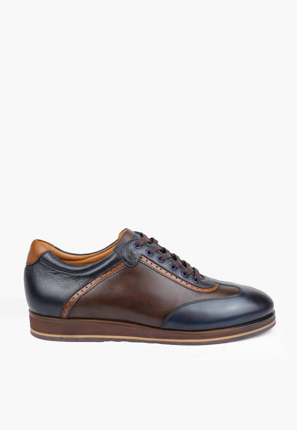 Princeton Sneaker Navy Brown from SEPOL Shoes