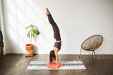 Yoga Mat | 6mm Lightweight | Black White Orange | Non-Slip | Eco Friendly | Yune Yoga | Bowie from Yune Yoga