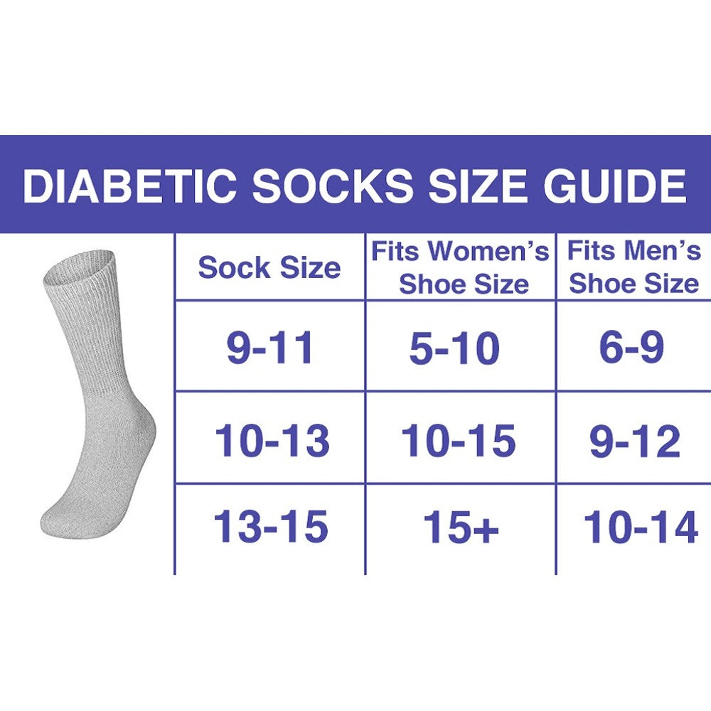 Lot 3 6 12 Pairs Men's Circulatory Diabetic Crew Socks Size 9-11 10-13 13-15 from PremiumBrandGoods