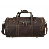 The Wainwright Weekender | Round  Vintage Leather Weekender from STEEL HORSE LEATHER
