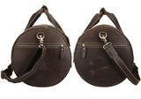 The Wainwright Weekender | Round  Vintage Leather Weekender from STEEL HORSE LEATHER