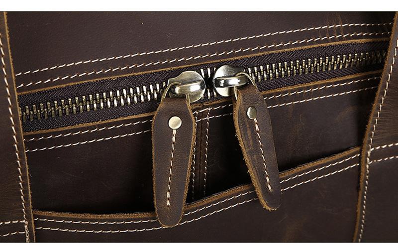 The Wainwright Weekender | Round  Vintage Leather Weekender from STEEL HORSE LEATHER