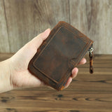 The Cael | Handmade Leather Coin Purse with Zipper from STEEL HORSE LEATHER