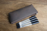 The Pallavi | Handmade Leather Pencil Case - Leather Makeup Bag from STEEL HORSE LEATHER